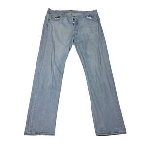 Levi's 501 Light‎ Wash Denim Jeans Mens W40 L32 Button Fly Straight Leg